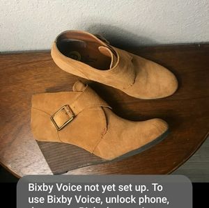 🍂Lucky Brand Brown Wedge Booties🍂